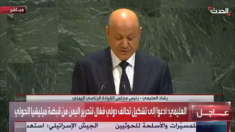 العليمي يدعو لتشكيل تحالف دولي لتحرير اليمن واستعادة الأمن