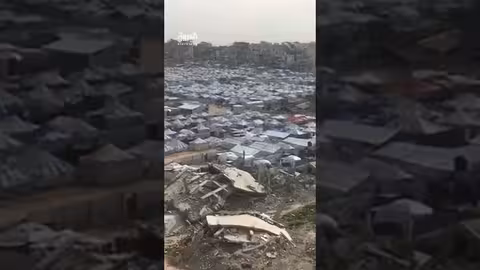 كاميرا العربية توثق تكدس خيام النازحين غرب غزة