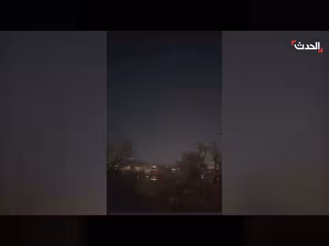 مشاهد لتفجيرات ودفاعات جوية في همدان