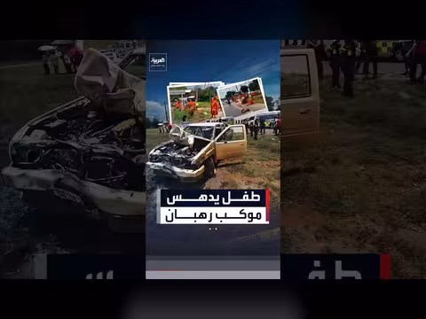 طفل في تايلاند يدهس موكب رهبان بوذيين