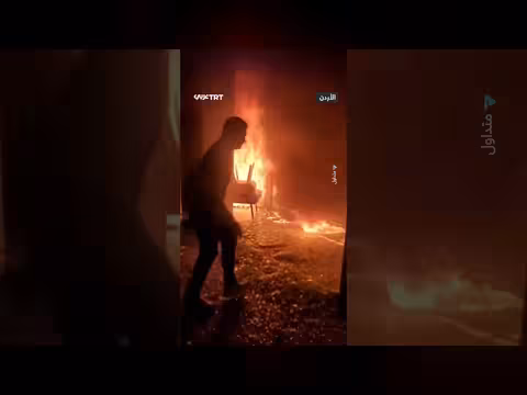 إربد: حرائق بسبب سقوط شظايا صواريخ إيرانية