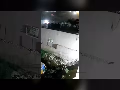 سقوط شظايا صاروخ إيراني في الخليل تُوثقه كاميرا مراقبة