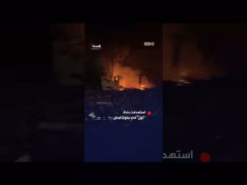 غارة إسرائيلية تُحدث حرائق ودماراً في بلدة تول بجنوب لبنان