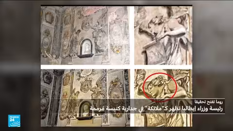 جدارية كنيسة إيطالية تعرض شخصية تشبه ميلوني