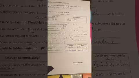 1ère année collège évaluation N1 l heure de français الفرض الأول الدورة الأولى compréhension/ langue