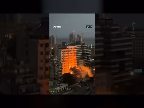 قصف جوي إسرائيلي يستهدف عمارة سكنية في بيروت