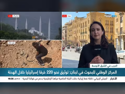 المركز الوطني للبحوث يوثق 220 خرقا إسرائيليا للهدنة