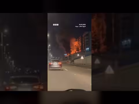 غارات إسرائيلية تستهدف سيارتين على طريق المطار في بيروت